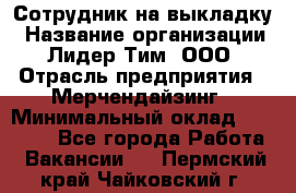 Сотрудник на выкладку › Название организации ­ Лидер Тим, ООО › Отрасль предприятия ­ Мерчендайзинг › Минимальный оклад ­ 18 000 - Все города Работа » Вакансии   . Пермский край,Чайковский г.